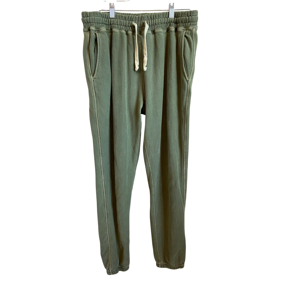 Todd Snyder Champion Mens Jogger Sweatpants Olive Green Cotton Made in Canada M